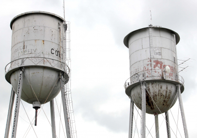 Iconic water towers to be covered with art