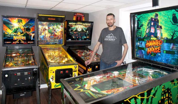 Jamie Smith found a new hobby during the pandemic. Reliving a youthful passion, Smith began finding and repairing pinball and arcade machines, and has created a small arcade in his Boissevain basement. It includes a Haunted House machine, the same game he had as a kid.