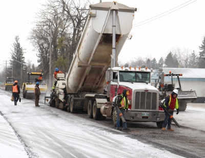 Winter stops Highway #10 project, 80% complete