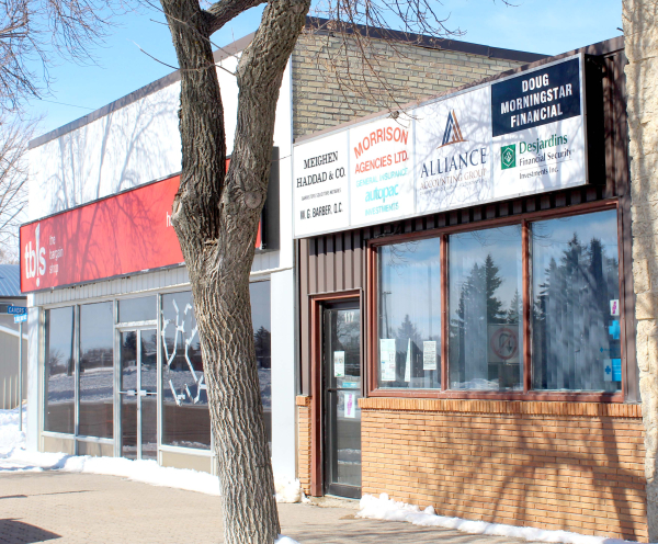 The old Bargain Shop and Morrison Agencies building will soon be torn down. They were purchased by Deloraine-Winchester, and the space will be used for a new endeavour, with existing businesses moving to a new location.